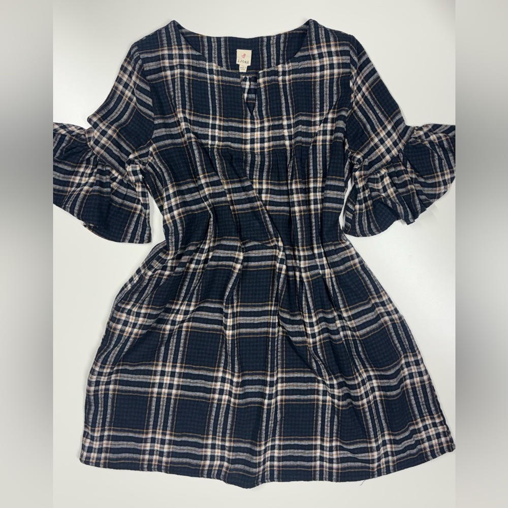 Navy, Gold, & White Plaid Tunic/Dress